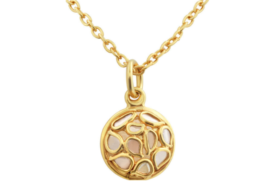 Delhi Diamond Disc Pendant Necklace