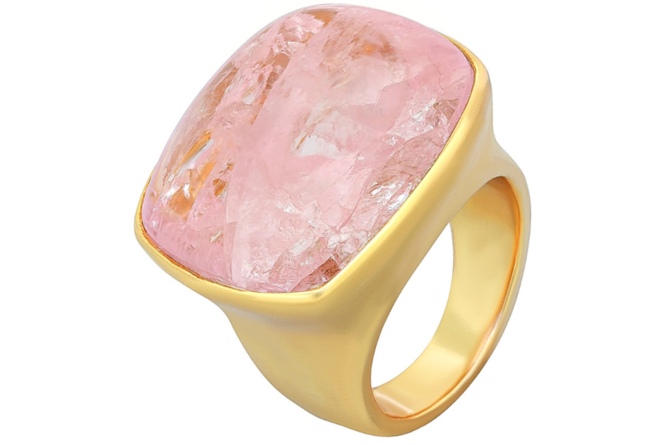 Kunzite Cabochon Pebble Ring