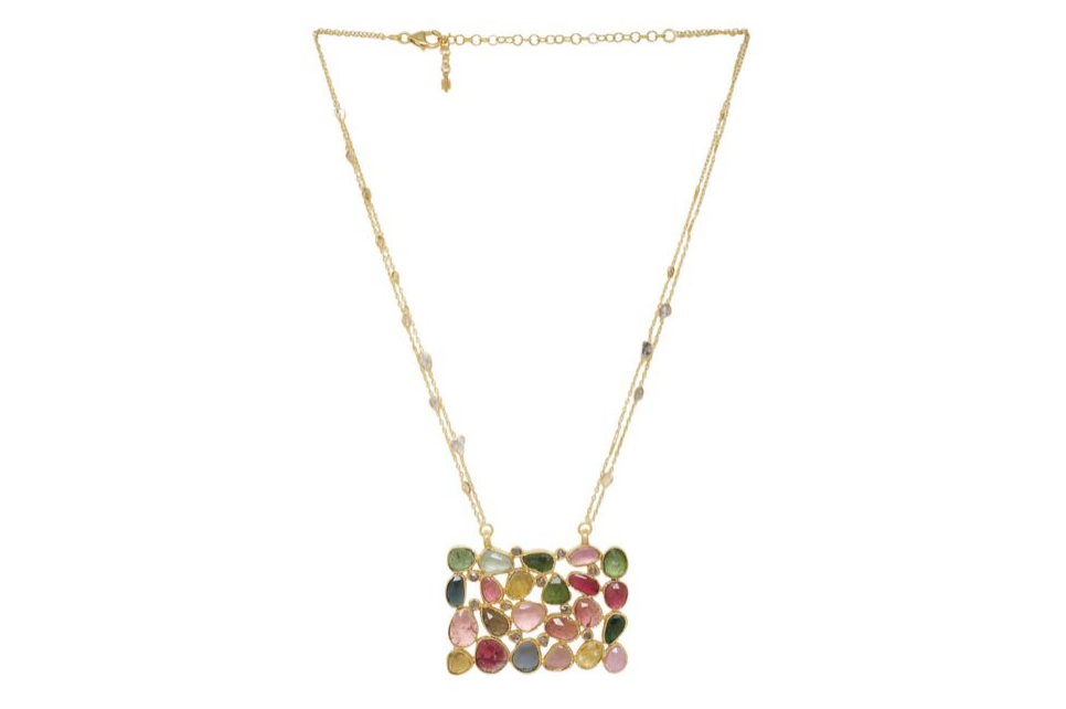 Adore Tourmaline & Diamond Pendant Necklace