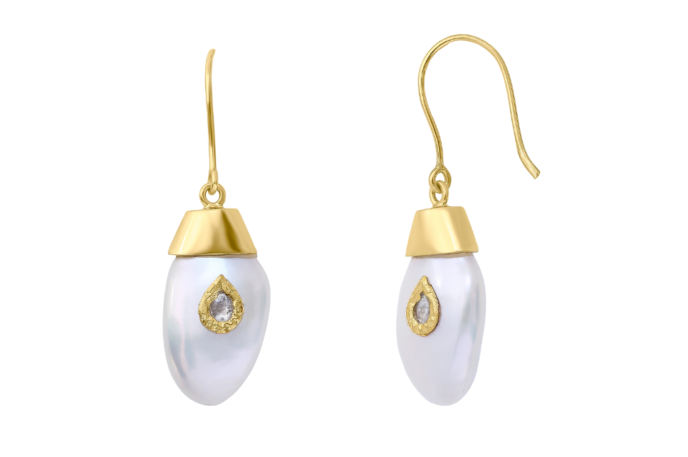 Jadau Pearl & Diamond Earrings