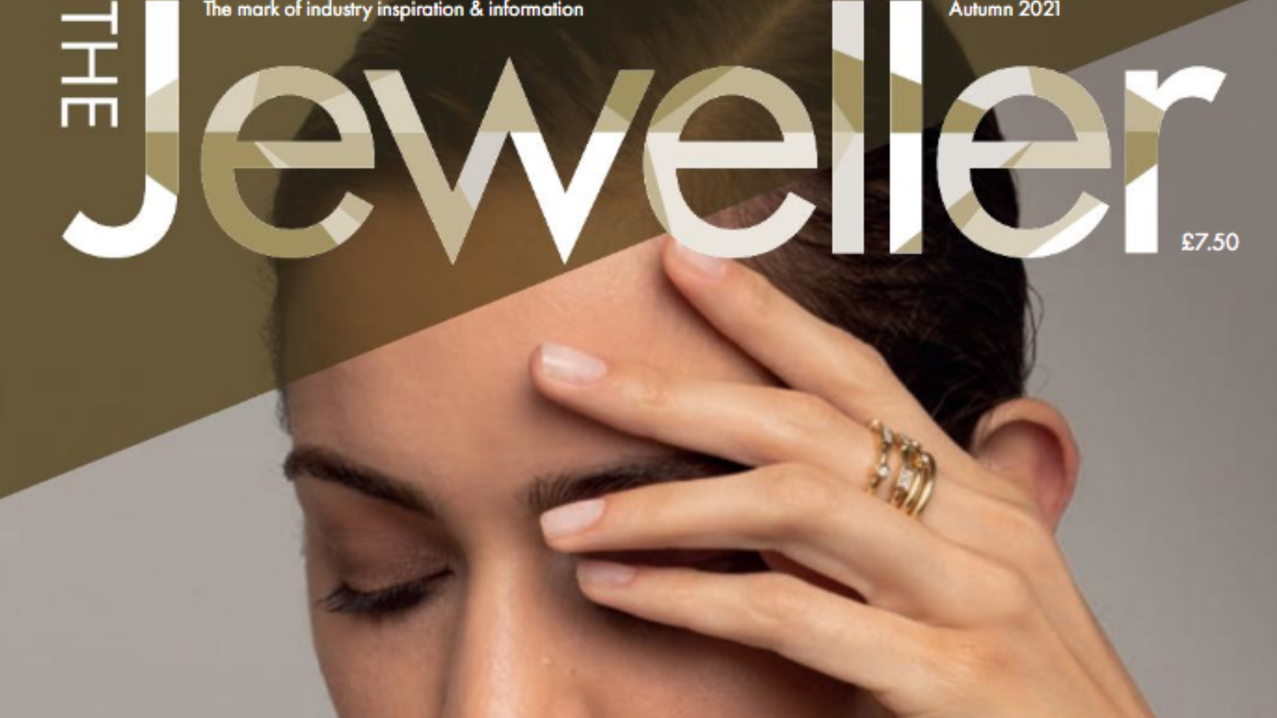 Pomegranate earrings featured in The Jeweller Magazine