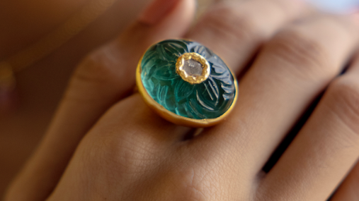 carved gemstone jewellery