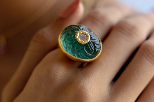 carved gemstone jewellery