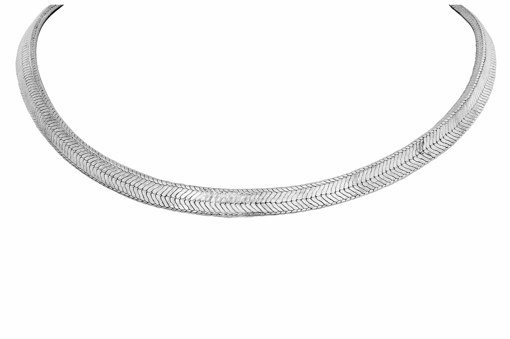 Sterling Silver Flat Snake Chain Necklace