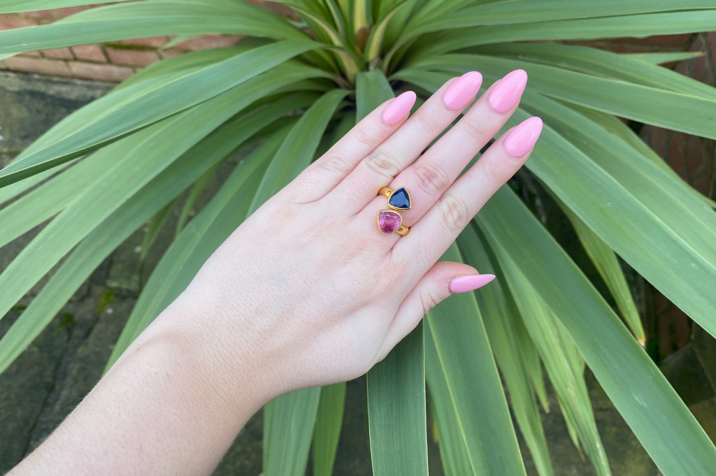 Athena Pink & Teal Tourmaline Ring
