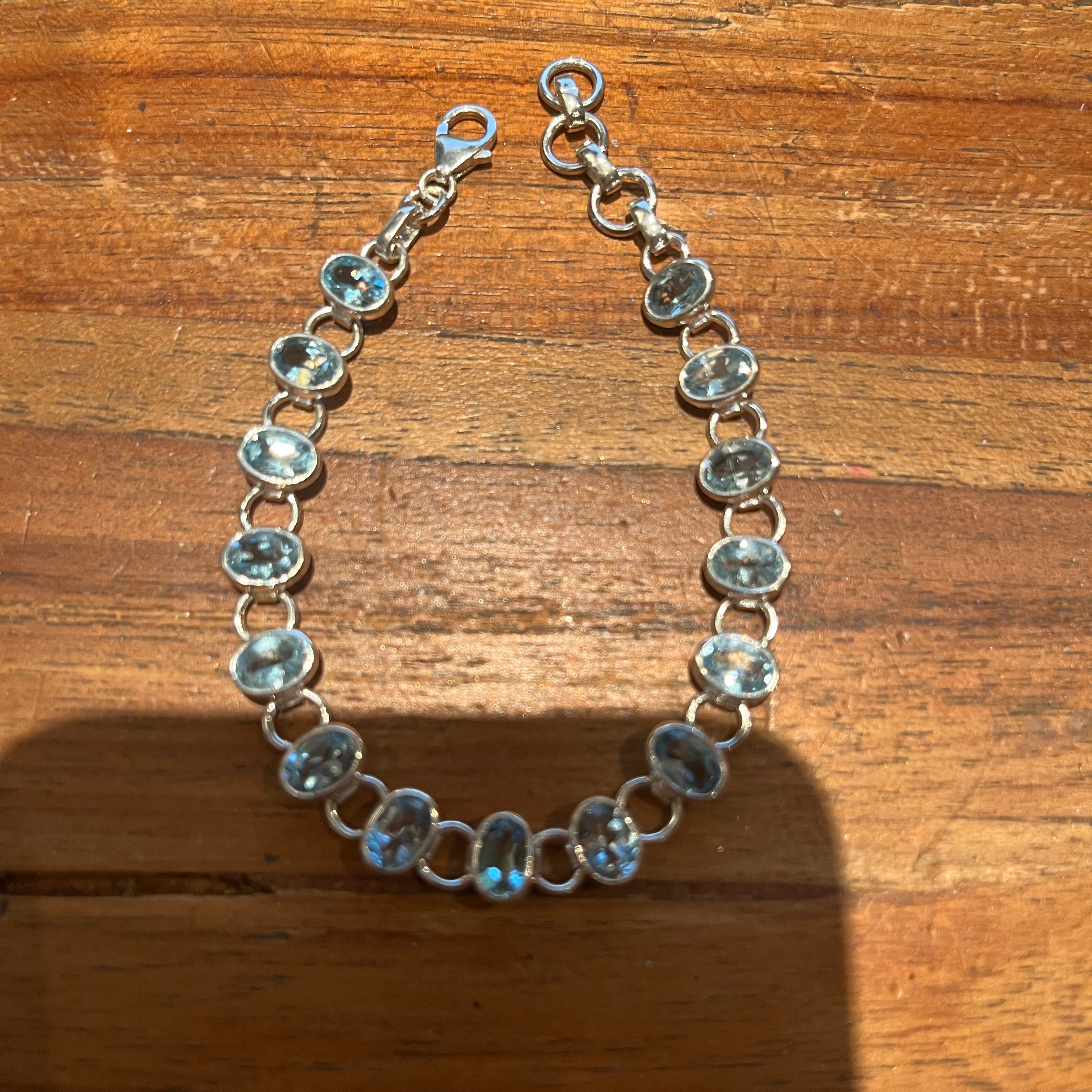 Silver Blue Topaz Bracelet