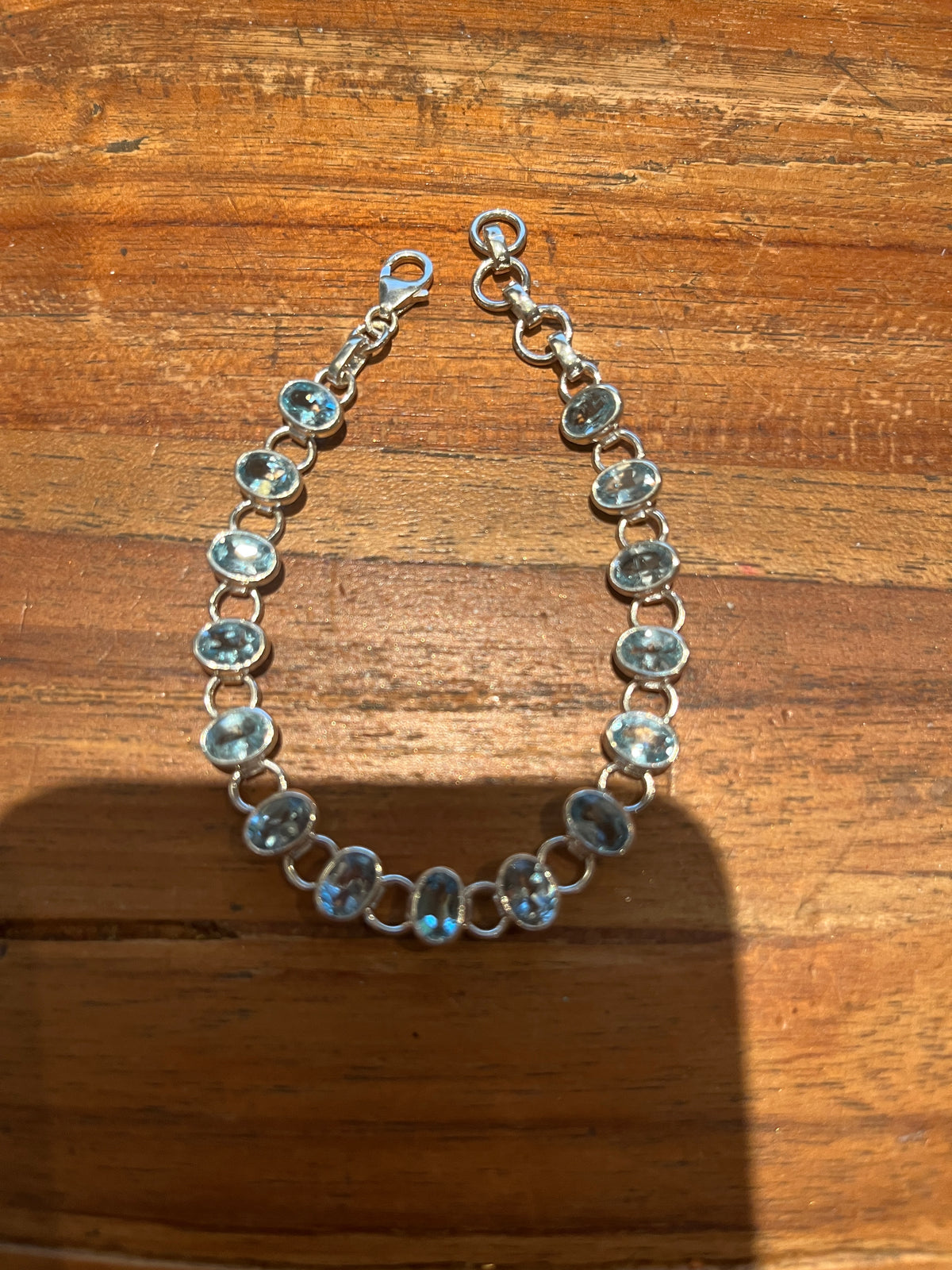 Silver Blue Topaz Bracelet