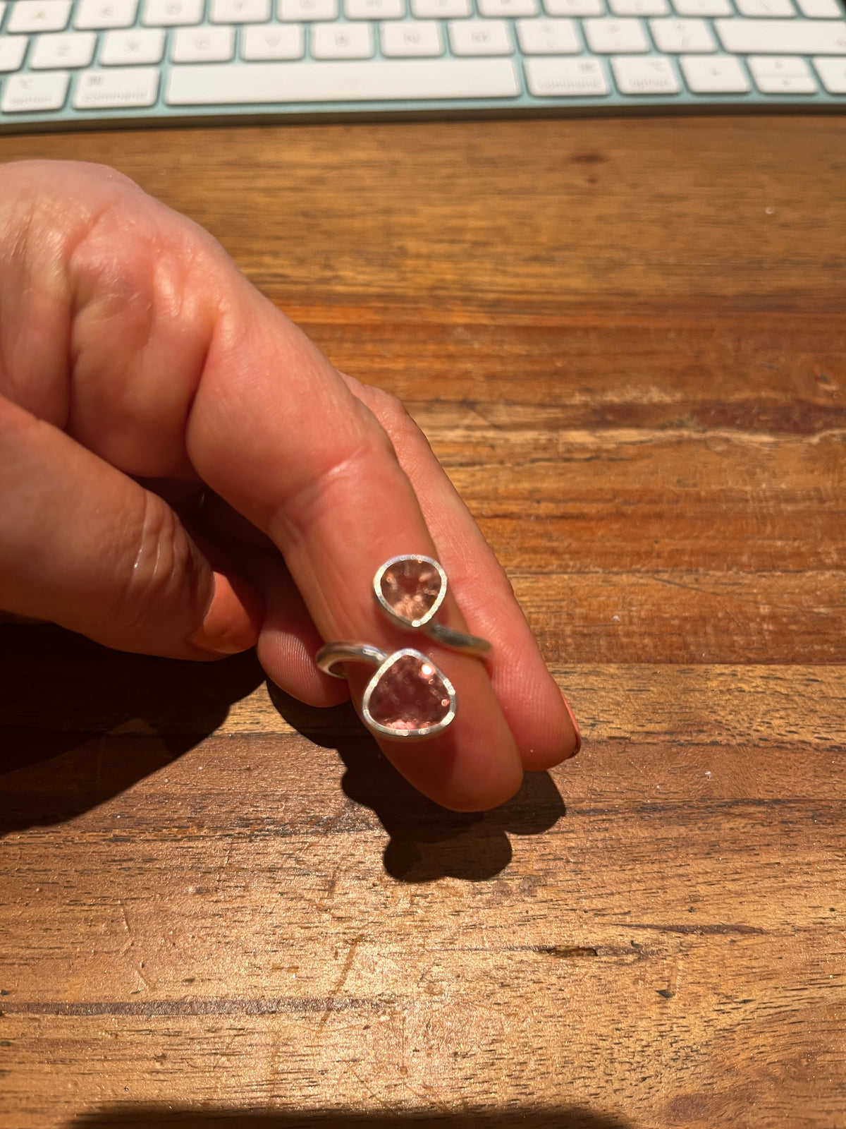 Athena Double Pink Tourmaline Ring