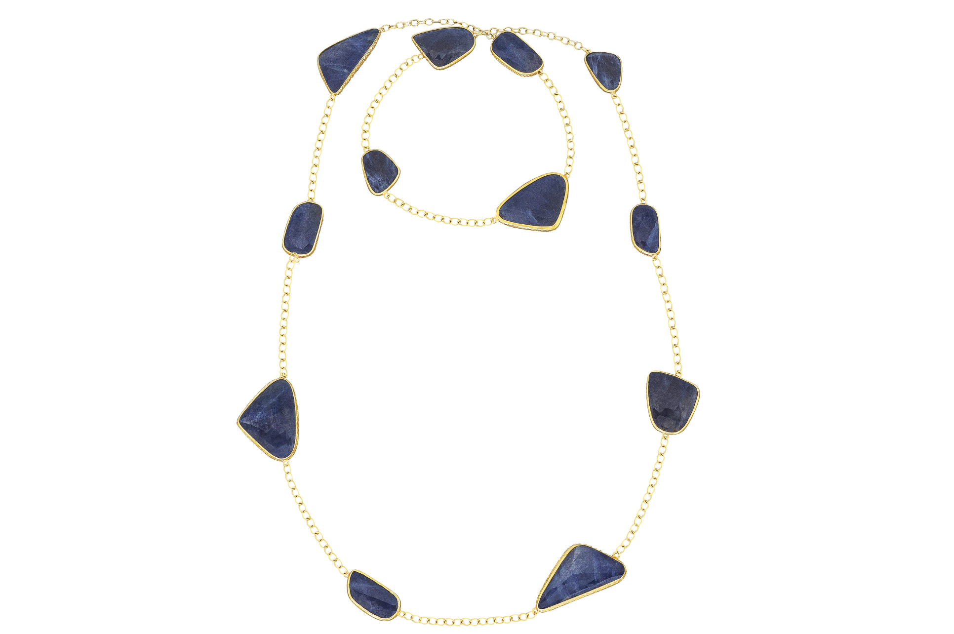 Agra Blue Sapphire Long Necklace