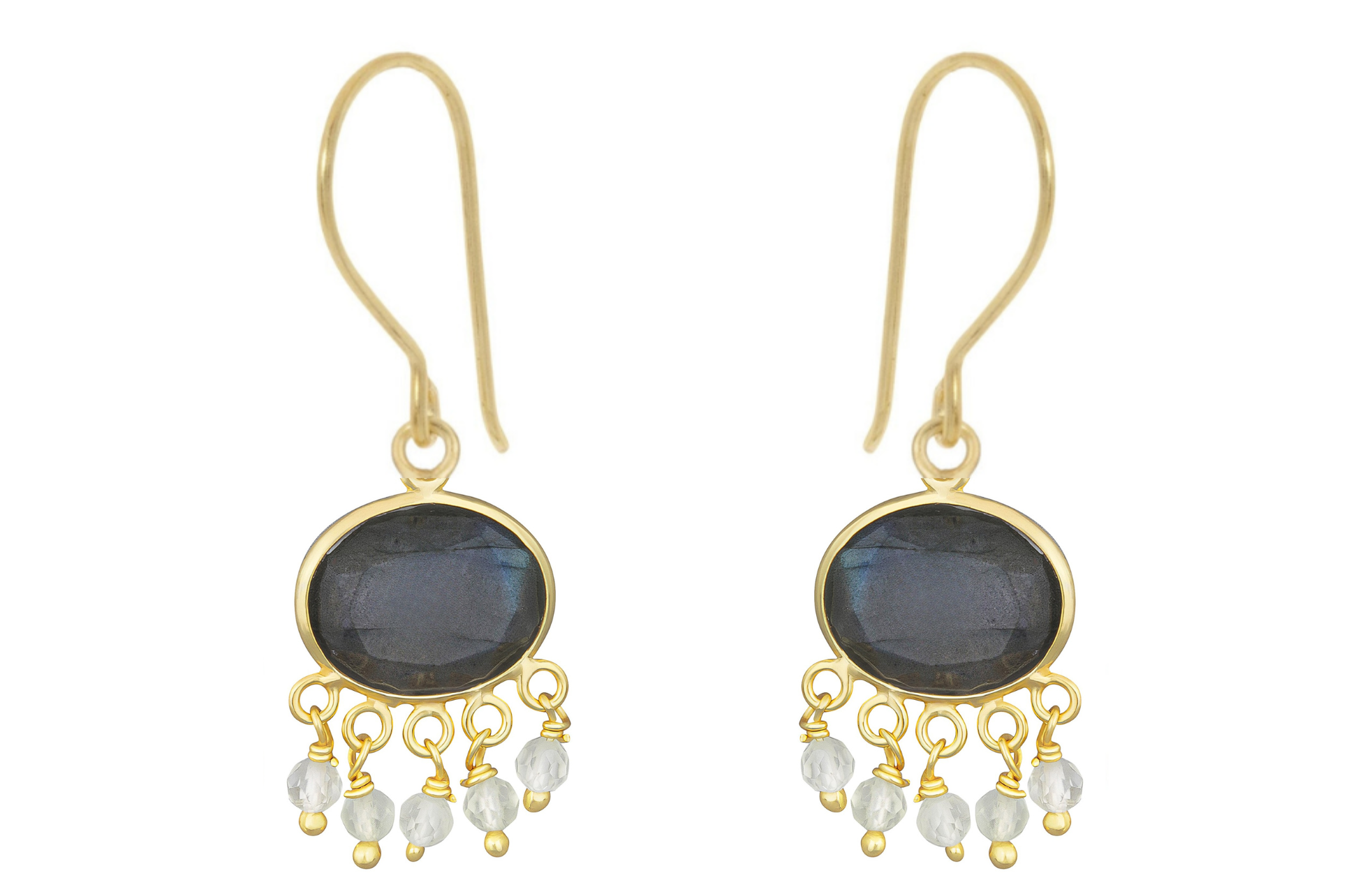 Aisha Labradorite & Prehnite Earrings