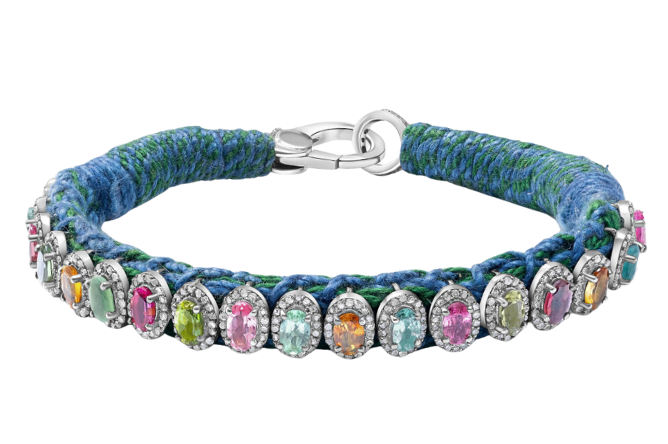 Amaira Grey Diamond & Tourmaline Thread Bracelet