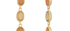 Amber Tourmaline Triple Drop Earrings