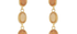 Amber Tourmaline Triple Drop Earrings