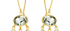 Jellyfish Baby Green Amethyst Earrings