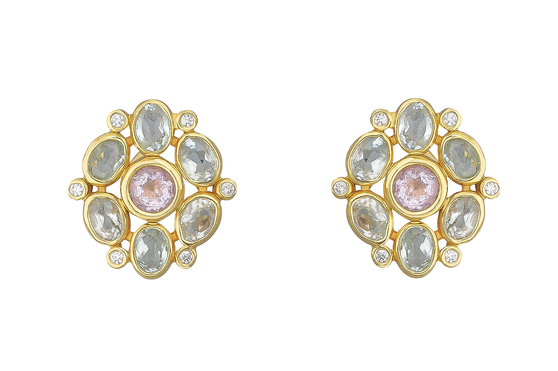 Posie Amethyst & Blue Topaz Stud Earrings