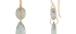 Green Amethyst Drilled Double Drop Earrings