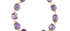 Rose Cut Amethyst Gemstone Bracelet