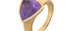 India Trillion-Cut Amethyst Gemstone Ring