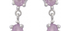 Cosmic Amethyst Silver Drop Earrings