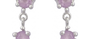 Cosmic Amethyst Silver Drop Earrings