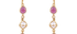 Anna Ruby, Pearl & Amethyst Earrings