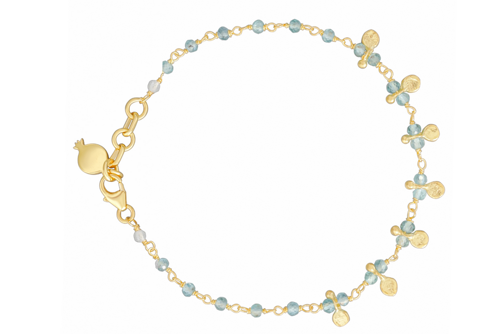 Apatite & Mini Disc Bracelet