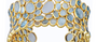 Aphrodite Blue Topaz Gemstone Cuff Bracelet