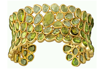 Aphrodite Peridot Cuff Bracelet