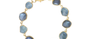 Rose Cut Aquamarine And Labradorite Gemstone Bracelet