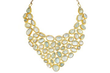 Aquamarine Bib Necklace