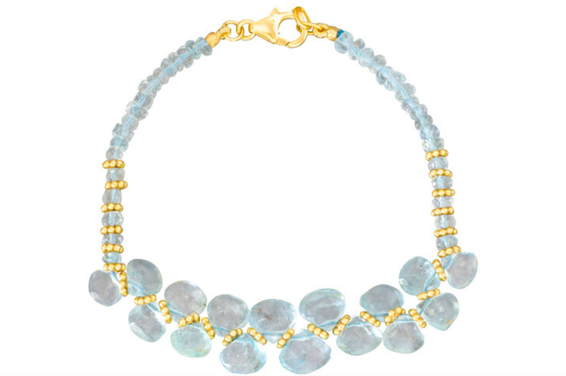 Diva Aquamarine Bead Bracelet