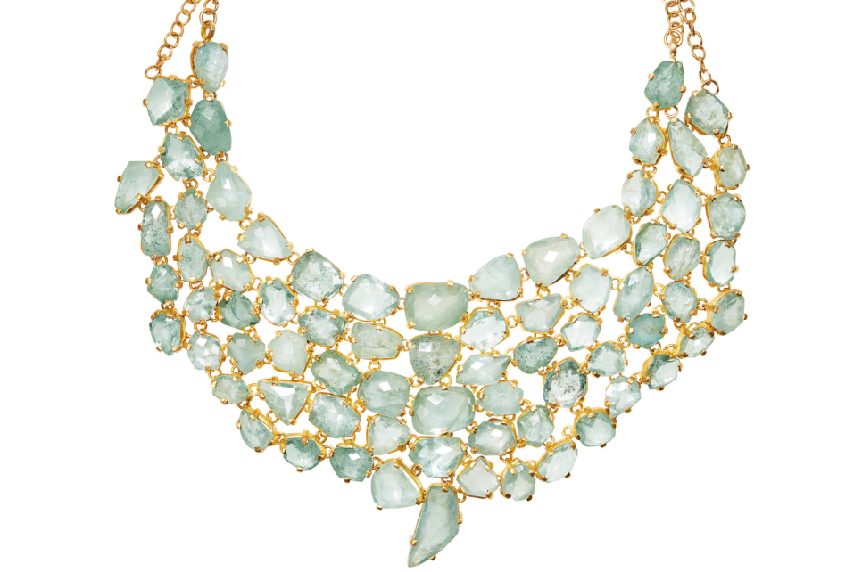 Statement sales aquamarine necklace
