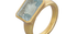 India Aquamarine Oblong Gemstone Ring