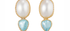 Pearlie Queen Pearl & Aquamarine Stud Earrings