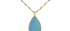 Sikar Pear Shaped Aquamarine Pendant Necklace