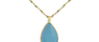 Sikar Pear Shaped Aquamarine Pendant Necklace