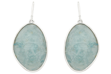 Aquamarine & Sterling Silver Single Drop Earrings