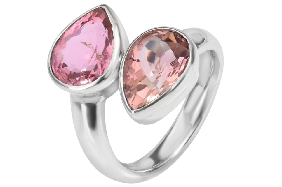 Athena Pink Tourmaline Silver Ring