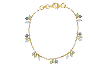 Bea Iolite, Aquamarine & Peridot Bracelet