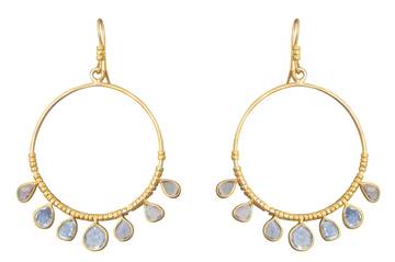 Delhi Diamond Beaded Round Earrings