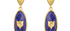 Betel Leaf Lapis & Diamond Jadau Earrings