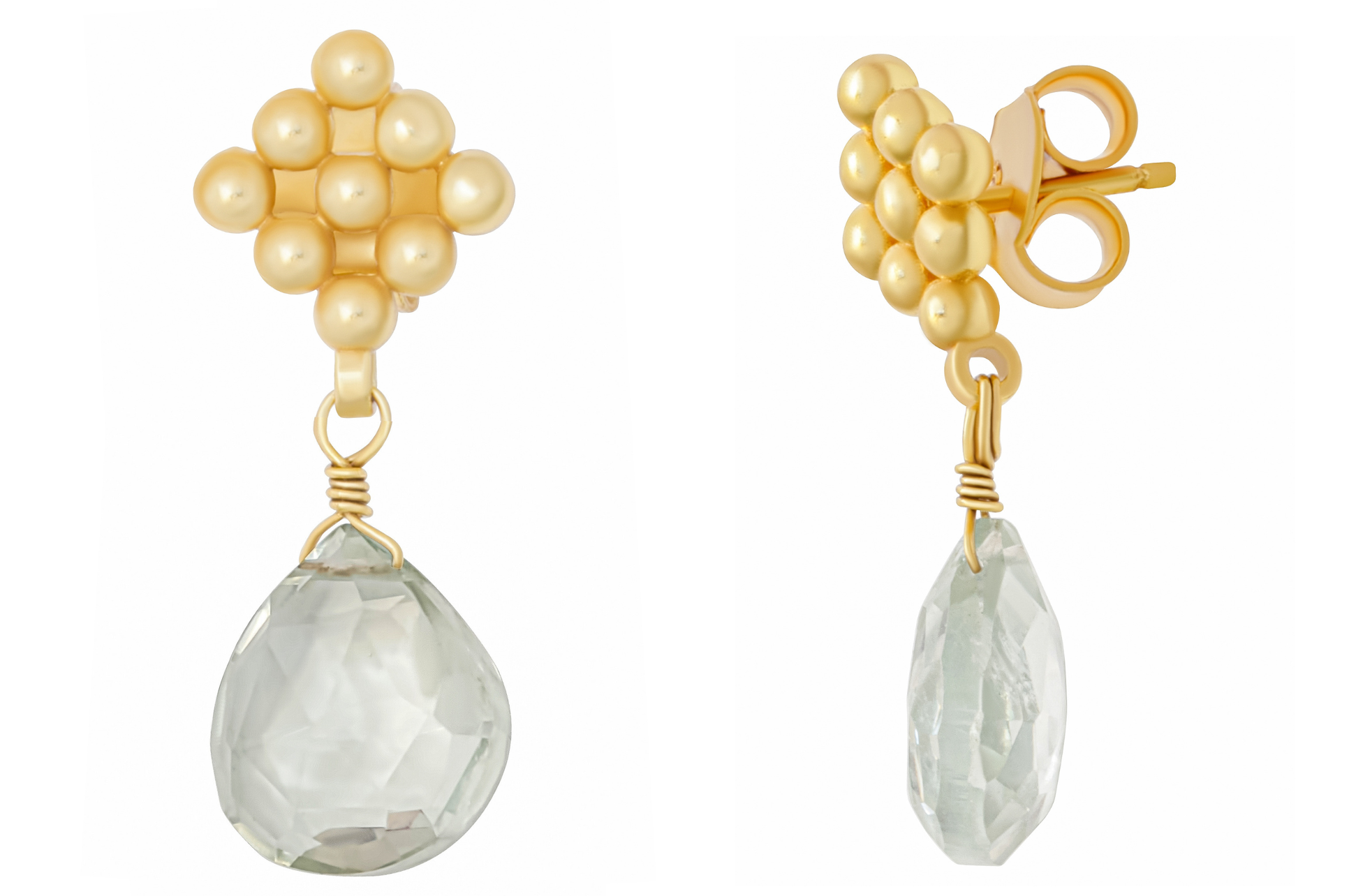 Bettina Green Amethyst Drop Earrings
