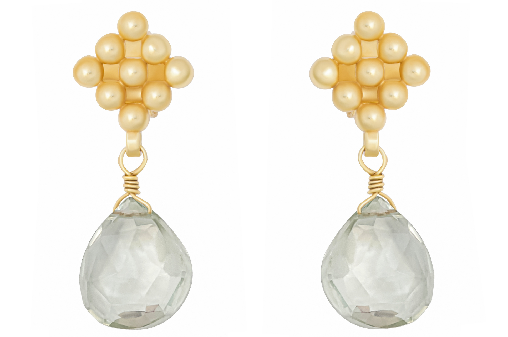 Bettina Green Amethyst Drop Earrings
