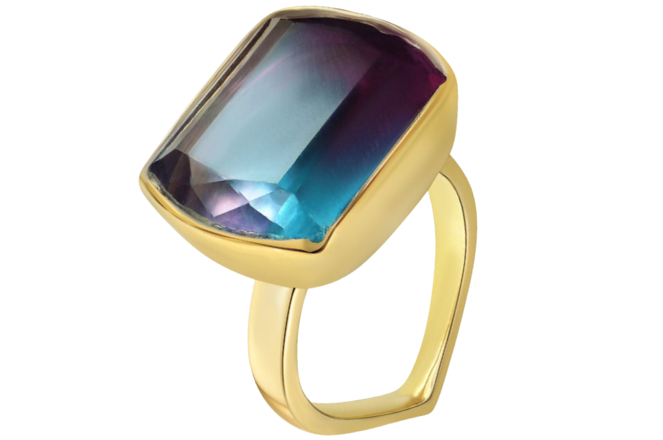 Fluorite Bicolour Handcrafted Ring
