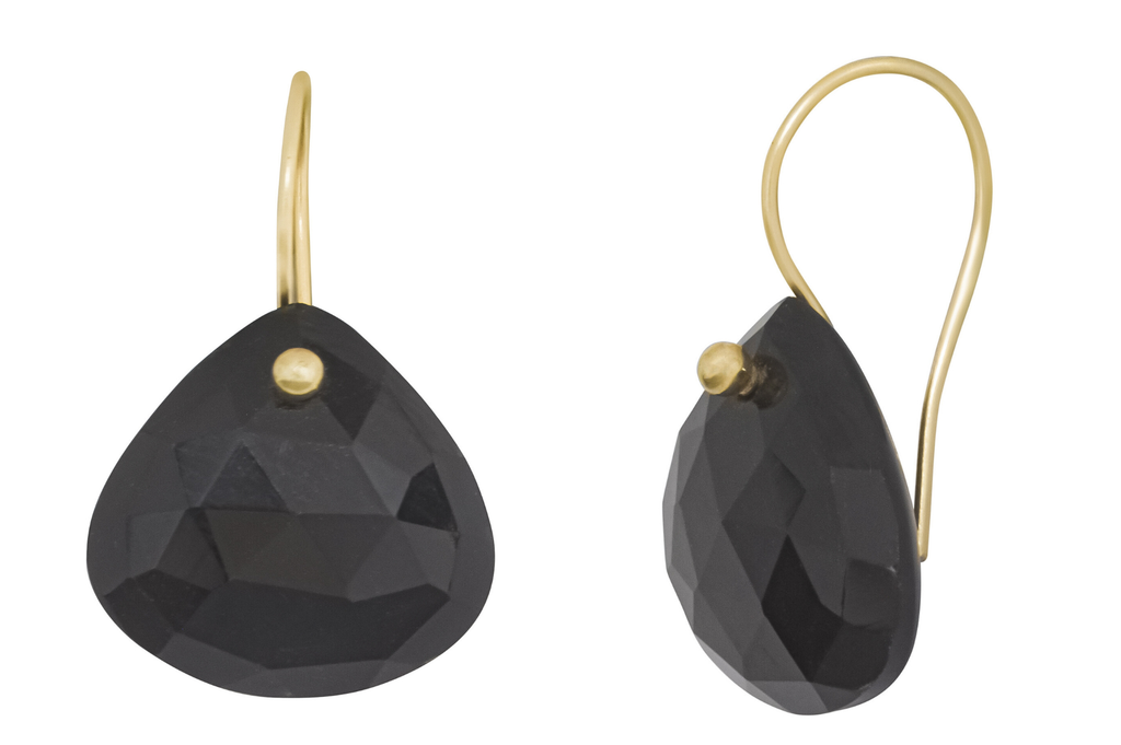Elisa Black Onyx Pear Shape Earrings