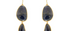 Blue Sapphire Double Slice Earrings 