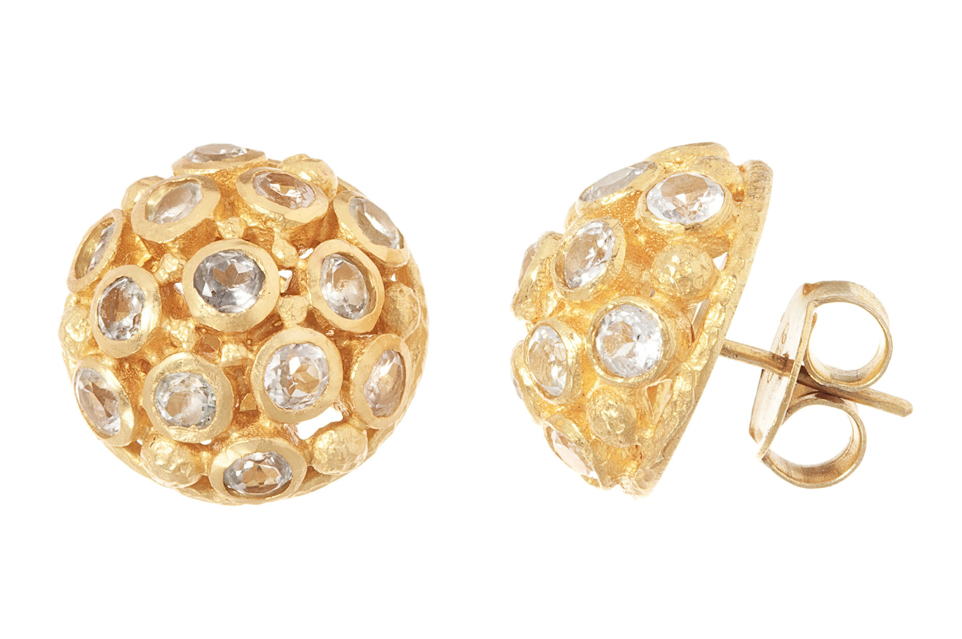 Cupola Blue Topaz Stud Earrings