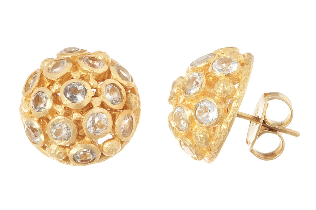 Cupola Blue Topaz Stud Earrings