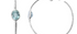 Blue Topaz Gem Set Silver Hoop Earrings