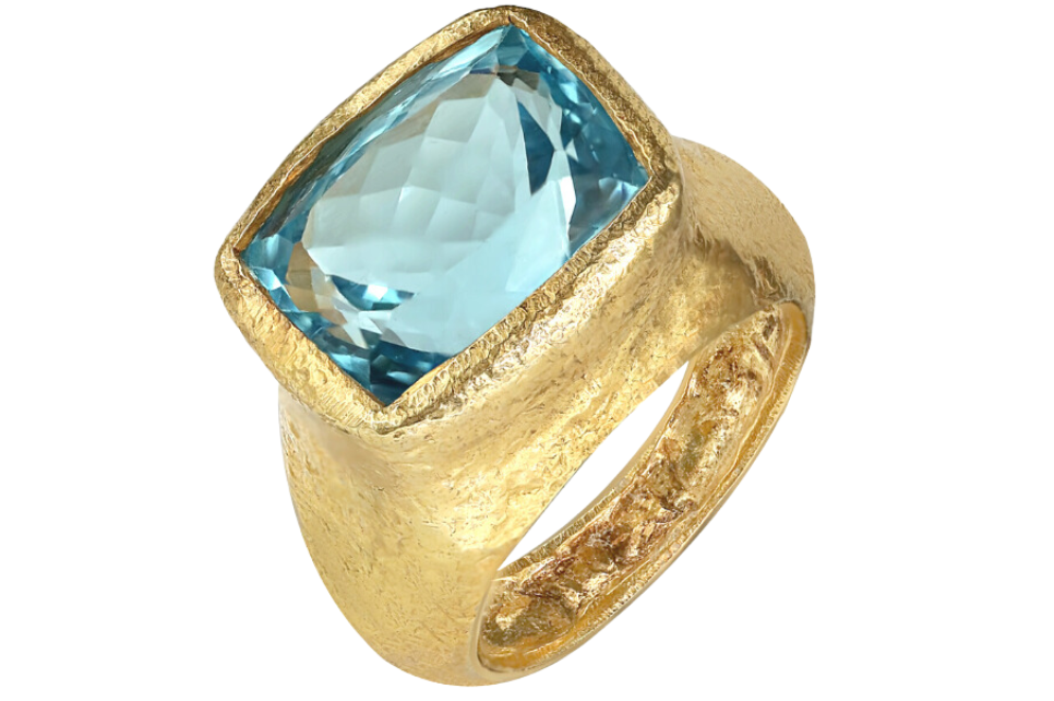 Raised Blue Topaz Limited Edition Ring